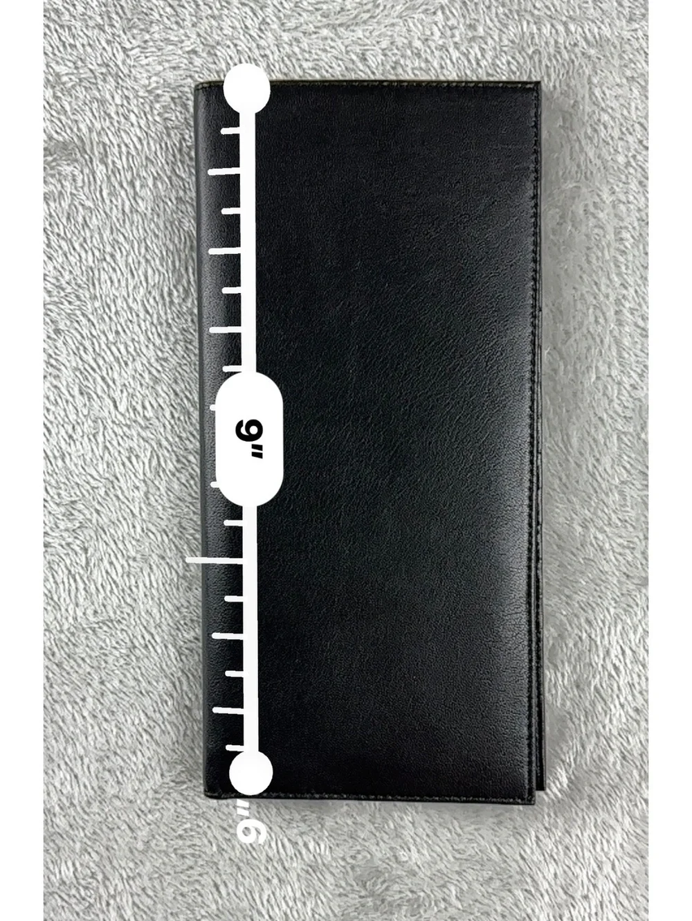 New Johnston & Murphy Black Slimfold Nappa Leather Long Wallet with Box